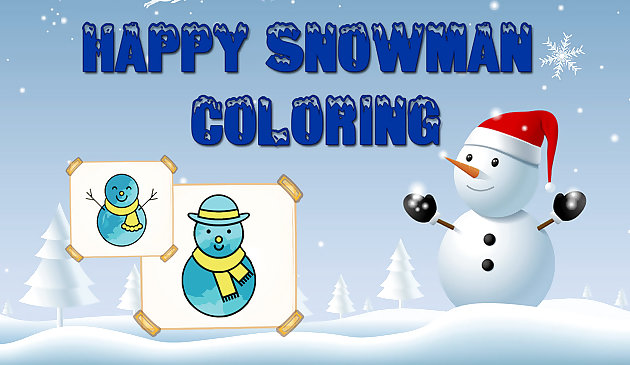 Happy Snowman Colorear