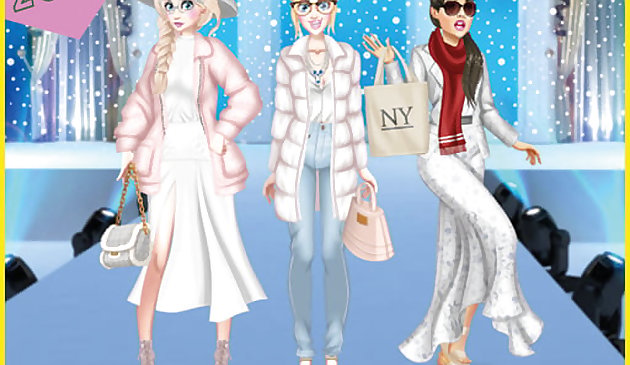 冬の白い衣装:ドレスアップゲーム