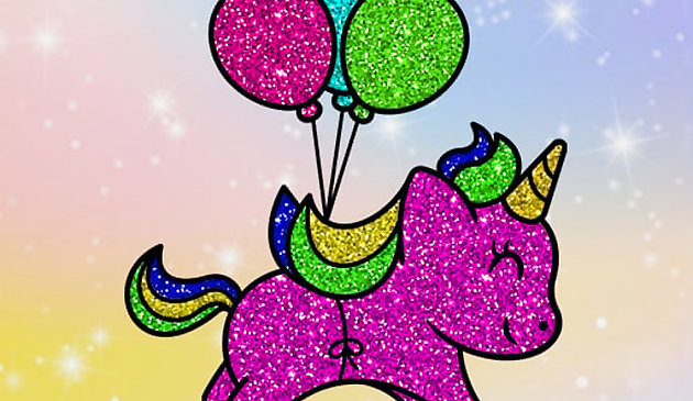 Coloring Book: Glittered Unicorns