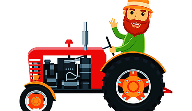 Traktors de granja de dibujos animados