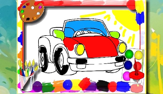 Libro para colorear de coches de dibujos animados
