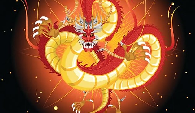 Раскраска китайских драконов