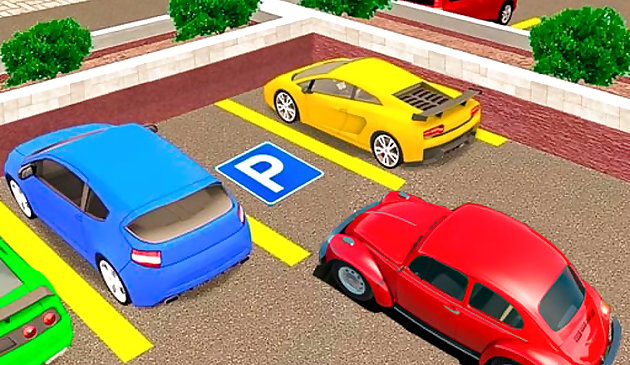 Unidad de estacionamiento de automóviles reales