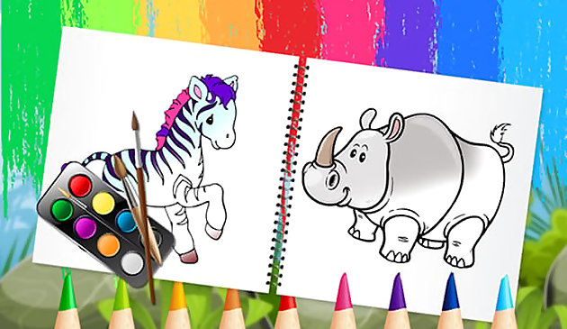 Libro para colorear de animales divertidos