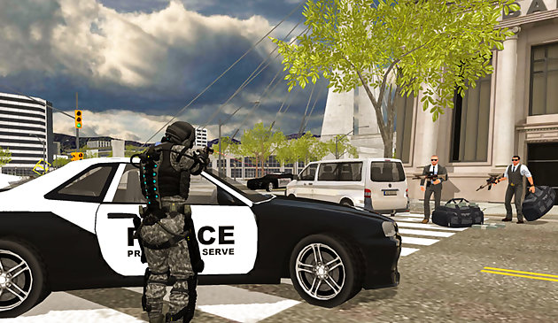 Simulateur de conducteur policier de police