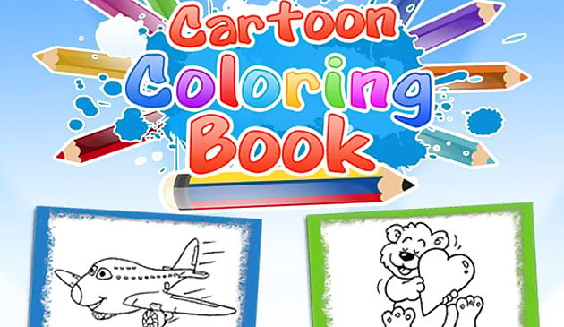 Juego de libros para colorear de dibujos animados