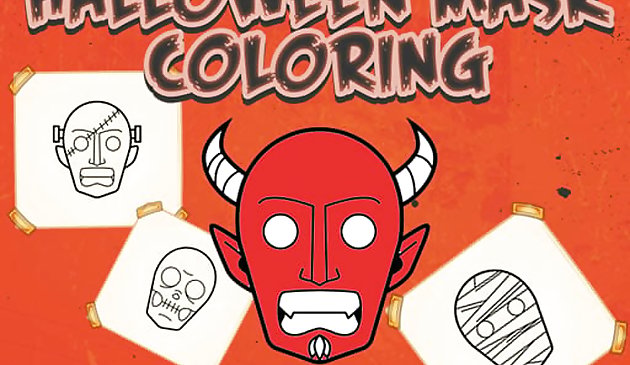Libro para colorear de la máscara de Halloween