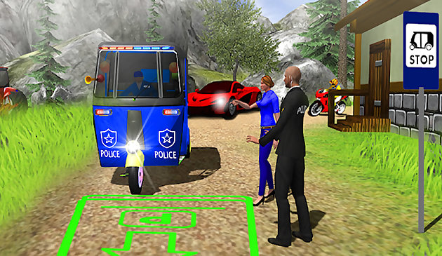 警察オートリクシャータクシーゲーム