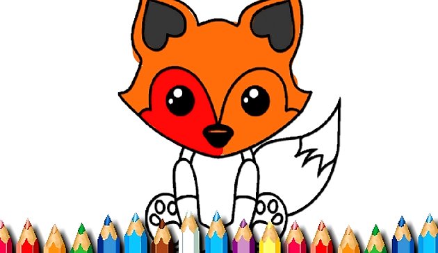 Libro para colorear Fox