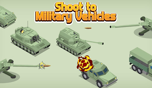 Schieße auf Militärfahrzeuge