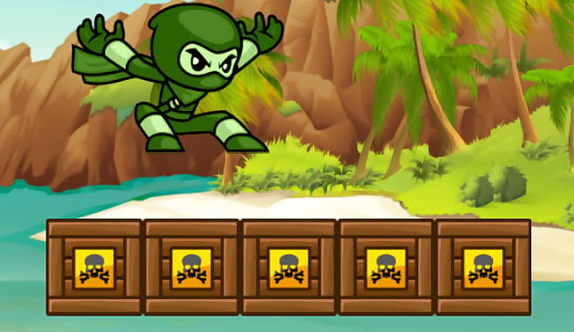 Grüner Ninja-Lauf