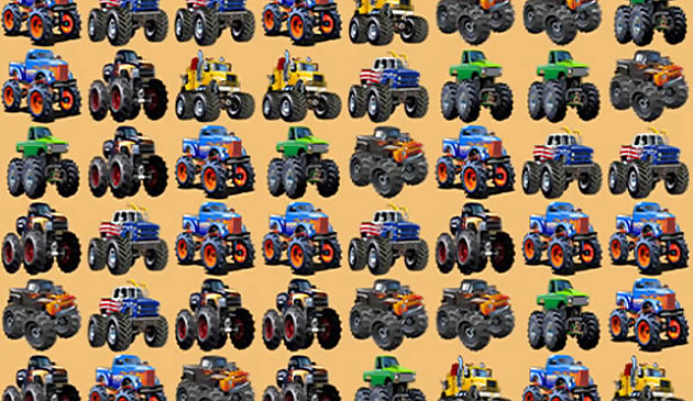 Monster Trucks 3-Gewinnt-Spiel