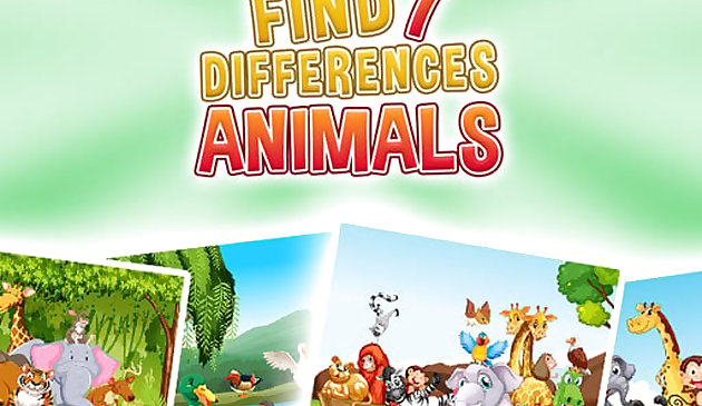 7つの違いを見つける-動物