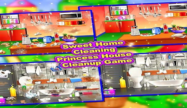 甘い家の掃除:プリンセスハウスクリーンアップゲーム