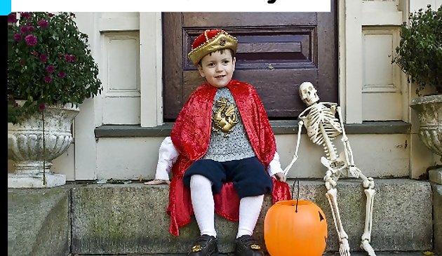 Осенний костюм на Хэллоуин Пазл