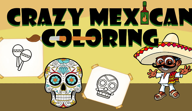 Libro para colorear mexicano loco