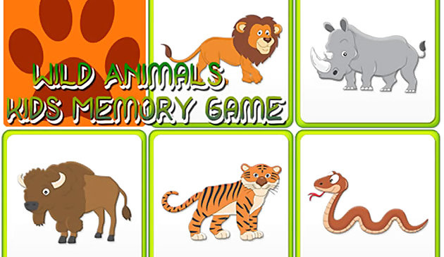 Kids Memory Wild Animals