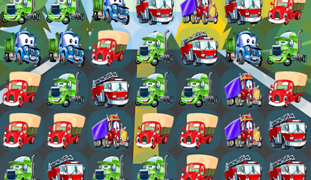 Cartoon Trucks 3-Gewinnt-Spiel