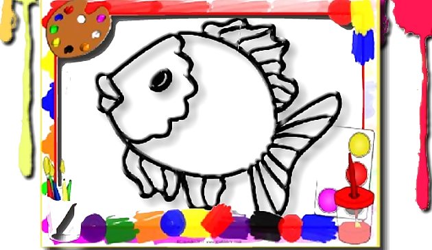 Libro para colorear peces