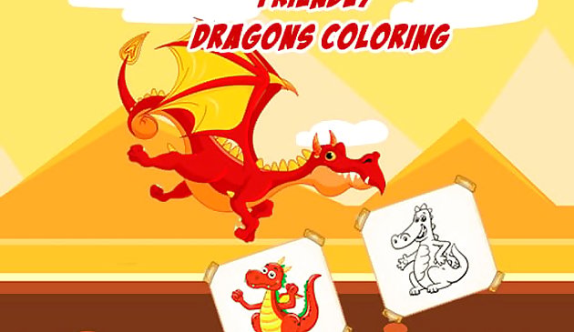 Dragones amigables para colorear