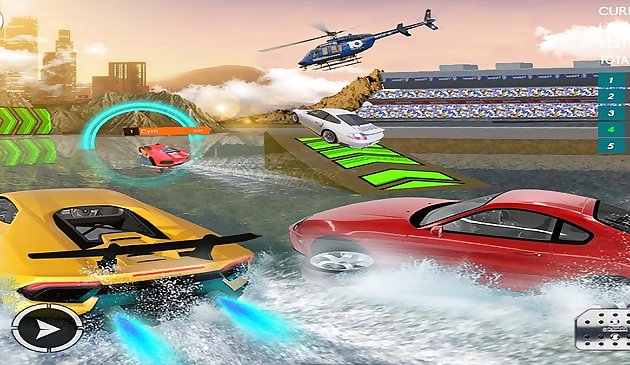 Water Car Stunt Racing 2019 Juegos de acrobacias de coches 3D