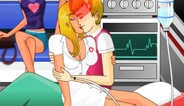 Krankenschwester küsst