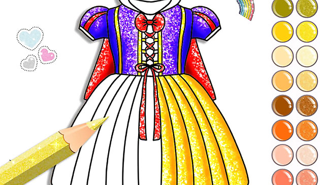 Princess Glitter Coloring