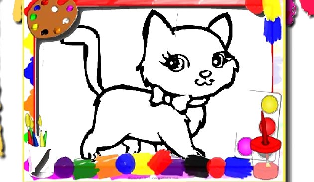 Раскраска сладких кошек
