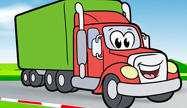 Happy Trucks Coloring