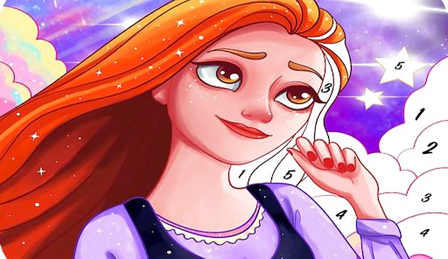 Jeu de coloriage de princesse pour filles - Paint Color Boo