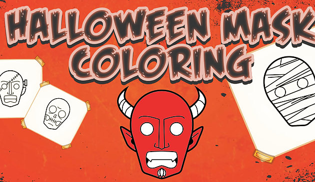 Livre de coloriage de masque d’Halloween