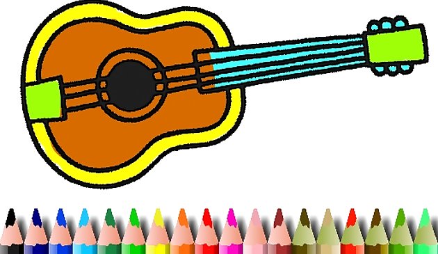 Libro para colorear de instrumentos musicales BTS
