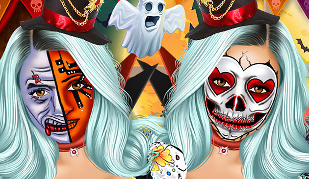 Jenner Halloween Face Art