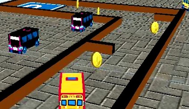 Estacionamiento 3D para autobuses escolares