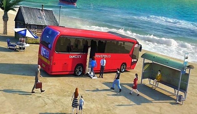 Floating Water Surface Bus Racing Game