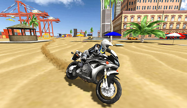 Motorrad-Simulator-Stuntrennen