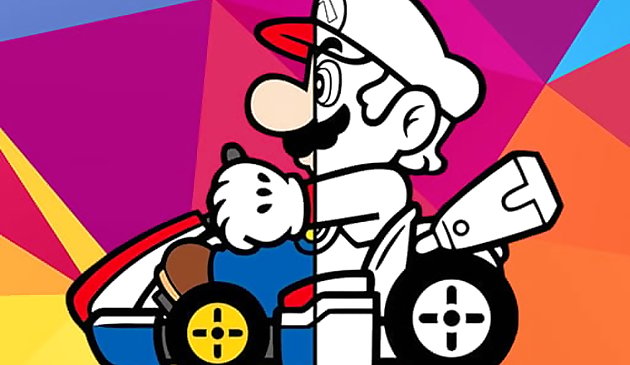 Mario Driving Livre de coloriage