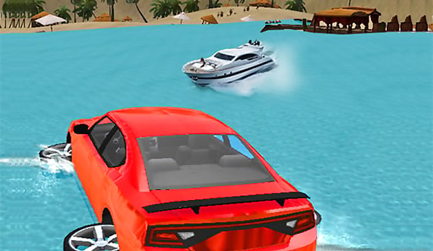Carrera de coches de tobogán acuático