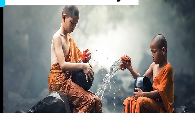 Rompecabezas de agua ritual budista