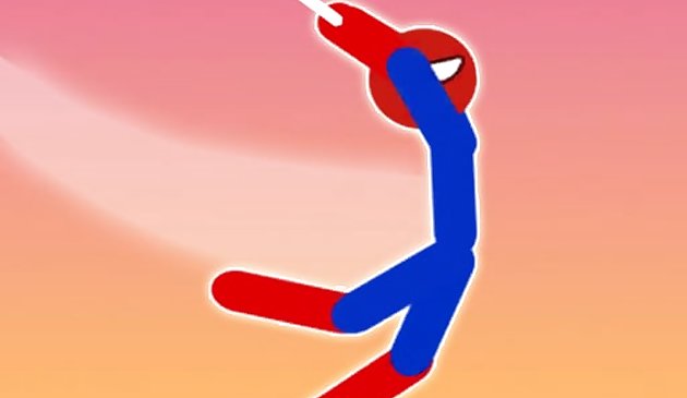 Superhelden-Flip: Spinnen-Strichmännchen-Haken