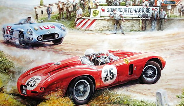 Painting Vintage Cars Jigsaw Puzzle