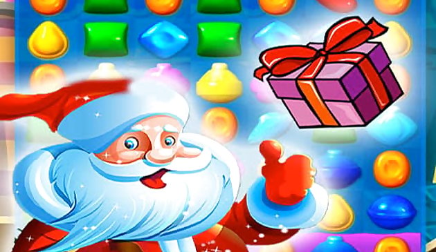 Santa Crush Candy World 3-Gewinnt-Spiel