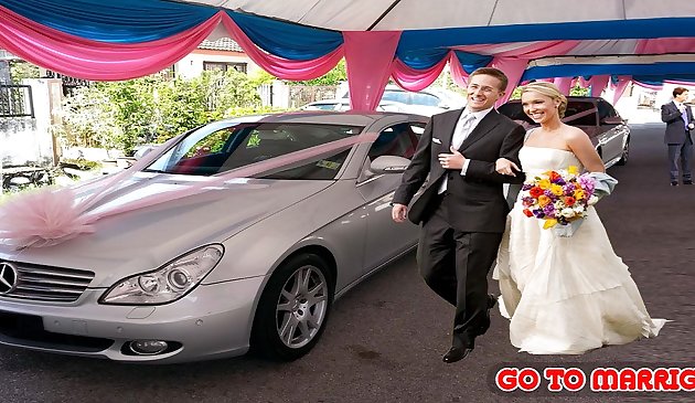 Luxury Wedding Taxi Driver City Limousine Driving