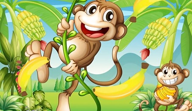 Бег обезьян в джунглях