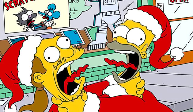 Rompecabezas navideño de Los Simpson