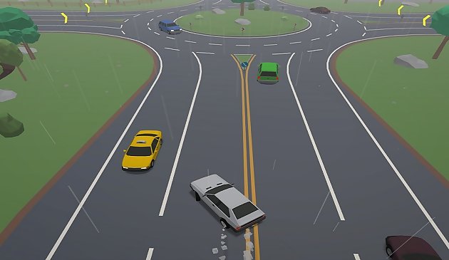Polygon Drift: Endloses Verkehrsrennen