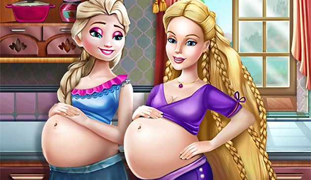 Счастливые принцессы беременные лучшие подруги