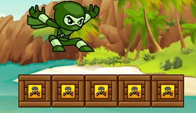 Grüner Ninja-Lauf