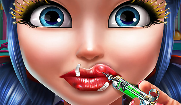 Inyecciones de labios punteados para niñas