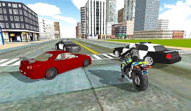 Simulador de bicicleta de la policía de la ciudad